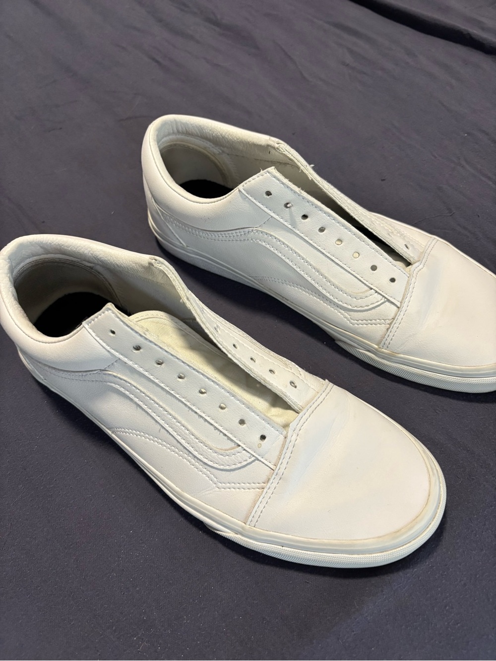 Vans Men’s All-White Low Top Sneakers